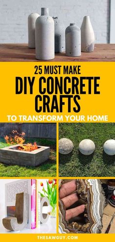 25 must make diy concrete crafts to transform your home