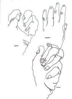 a drawing of a hand holding something in it's left hand and the other hand with