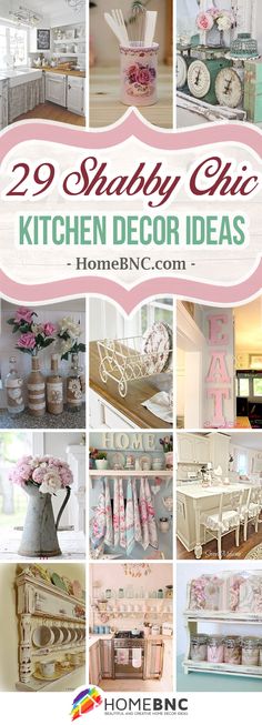 the collage shows different types of kitchen decor