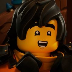 the lego movie character is dressed in black