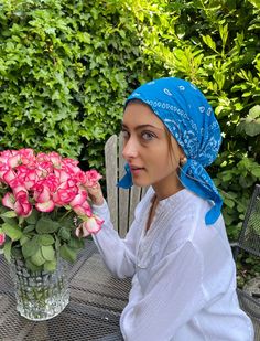 Bandana Girl, Modest Clothing Women, Paisley Bandana, Uptown Girl, In Hospital, Colorful Scarf, Modest Clothing, Pretty Packaging, Brooklyn New York