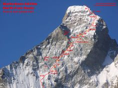 a map of the route on top of a mountain