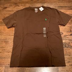 Polo By Ralph Lauren Shirt Basic Brown Short Sleeve Shirt, Brown Basic Short Sleeve Shirt, Classic Brown T-shirt For Summer, Lauren Brown, Ralph Lauren Shirt, Polo By Ralph Lauren, Men's Polo, Shirt Color, Polo Ralph