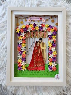 Wedding Quilling Ideas, Wedding Quilling, Quilling Wedding, Wedding Gift Ideas For Bride, Gifts For Wedding Anniversary, Gift Ideas For Bride, Art Wedding Gift, Wedding Gifts For Bride And Groom, Quilling Work