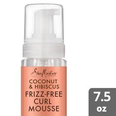 Does your dry, frizzy hair keep you from flaunting your favorite hair style? With SheaMoisture's Coconut & Hibiscus Frizz-Free Curl Mousse, you can freely style your hair whichever way you want! Among curly hair products, this hair styling aid enhances natural curl memory and wave pattern, and leaves no residue. SheaMoisture's Coconut & Hibiscus Frizz-Free Curl Mousse, blended with Coconut and neem oils, silk protein, and fair trade shea butter, helps to reduce frizz while adding a brilliant shi Frizz Free Curly Hair, Curly Hair Mousse, Coconut Hibiscus, Curl Mousse, Enhance Natural Curls, Volumizing Mousse, Dry Frizzy Hair, Frizz Free Curls, Styling Mousse