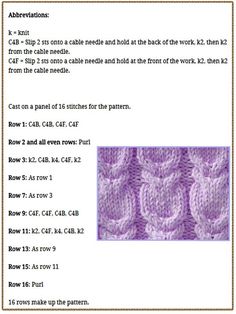 the knitting pattern is shown with instructions for how to crochet and knit it