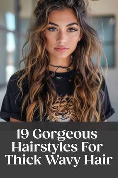 Wavy Hair With Side Part, Wavy Haircuts For Volume, Hairstyles For Medium Length Hair Wavy Natural, Thick Wavy Hair Hairstyles, Long Wavy Haircut With Layers, Long Hair Volume Haircut Wavy, Long Hair Natural Waves, Hair Ideas For Thick Heavy Hair, Thick Wavy Haircuts Long