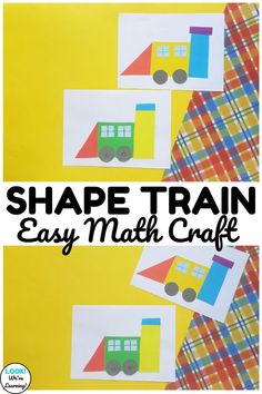 the shape train craft is made with construction paper