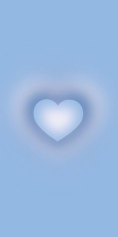 a white heart in the middle of a blue sky