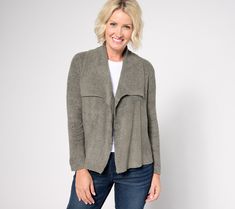 It's shawl fall! Layer every seasonal moment -- from leafy strolls to farm visits to family movie nights -- with the luxe comfort of this open-front shawl cardigan. In mid-weight CozyChic Lite, the relaxed style quickly becomes a closet mainstay for wintry weekends and spirited spring adventures, too. From Barefoot Dreams. Farm Visit, Shawl Cardigan, Family Movie, Family Movie Night, Movie Nights, Relaxed Style, Sweater Fashion, Front Open, Sweaters & Cardigans