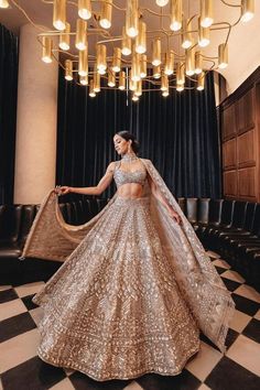 Sangeet outfit for brides, bridal sangeet lehenga, sangeet dress for bride, bridal sangeet look, bridal outfit ideas, bridal lehenga,  brides in lehenga, trending sangeet outfits, lehenga ideas, bridal gown ideas Engagement Dress For Bride, Engagement Lehenga, Sangeet Outfit, Reception Outfit, Latest Bridal Lehenga