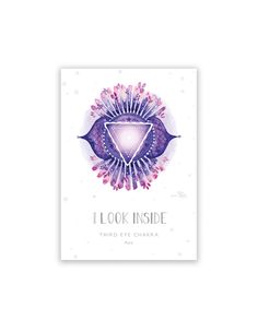 the book cover for i look inside third eye chakra, with an image of a triangle