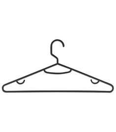 a black and white line drawing of a hanger with two clips on each end