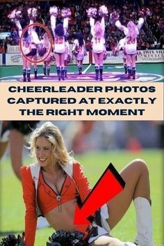 cheerleader photos captioned at exactly the right moment, and then they're