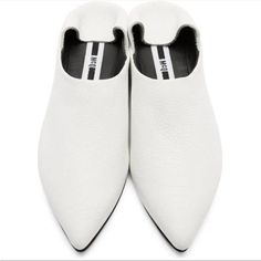 Good Condition Mcq Alexander Mcqueen Liberty Flats White Foldable Collapsible Back Flats Slippers Pointed Toe Calfskin Upper Loafers Leather Lining Made In Italy Sz 38/8 S058 Alexander Mcqueen White, Mcqueen Shoes, Alexander Mcqueen Shoes, Mcq Alexander Mcqueen, Flat Slipper, White Flats, Leather Flats, Flat Shoes Women, Loafer Flats