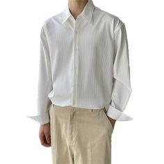 SPECIFICATIONS Material: Polyester Shirts Type: Casual Shirts Applicable Scene: Casual Style: Casual Sleeve Length(cm): Full Applicable Season: Spring and Autumn Gender: MEN Item Type: Shirts Collar: Turn-down Collar Closure Type: Single Breasted Sleeve Style: Regular Fabric Type: Poplin Pattern Type: Solid Wish you have a pleasant shopping time ! ! ! Before placing an order, you must check the following shopping tips,so that you will have a successful shopping experience: 1. Size: This is Asian