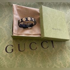 New With Tag Made In Italy Size: M 100% Leather Black Includes Box & Designer Dust Bag Unisex Gucci Bracelet As Gift, Designer Adjustable Gucci Bracelet, Adjustable Gucci Bracelet For Gift, Gucci Luxury Adjustable Bracelets, Adjustable Gucci Bracelets For Formal Occasions, Luxury Adjustable Gucci Bracelets, Luxury Adjustable Gucci Bracelet, Modern Gucci Bracelet For Gift, Modern Gucci Bracelet As A Gift