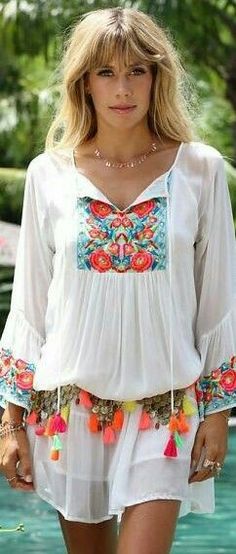 Boho style Bohomeian Style Outfits, Fab Frocks, Boho Chic Wedding Dress, Summer Street Style, Boho Fashion Bohemian, Boho Hippie Chic, Boho Glam, Summer Street, Girly Dresses