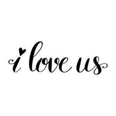 the word i love us written in cursive black ink on a white background