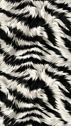 an animal print pattern with black and white stripes on the fur, as if it is in