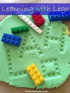 a close up of a cake with legos on it and the words, how to make your own birthday cake