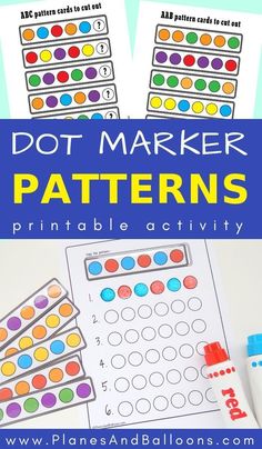 printable dot marker patterns for kids to practice counting and color matching with the numbers