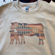 Super Cute Made By Wild West Customs Western T Shirts, Southwest Pattern, List Ideas, Wild West, Christmas List, Cow, Super Cute, Womens Tops, Crew Neck