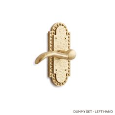 an image of a door handle on a white background with the words dummy - left hand