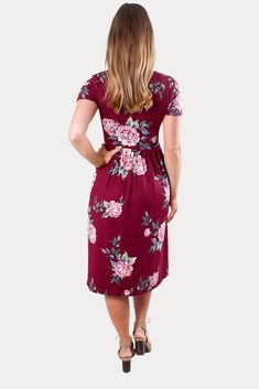 Floral Babydoll Pregnancy Dress - Sexy Mama Maternity Modest Maternity Dress With Short Sleeves, Modest Short Sleeve Maternity Dress, Modest Short Sleeve Maternity Dress For Summer, Nursing Friendly Short Sleeve Maternity Dress, Summer Maternity Dress With Short Sleeves, Maternity Dresses With Short Sleeves, Modest Maternity Summer Dress, Summer Maternity Dress With Nursing Friendly Short Sleeves, Casual Maternity Dress With Floral Print