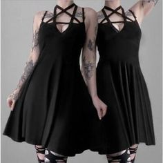 Great Shopping Women's 2021 Punk Gothic Halter Spaghetti Straps Cutout Short Flared Dress for, Women's Dresses Gothic V-neck Dresses For Spring, Spring Mini Dress For Cosplay, Spring Mini Length Cosplay Dress, Gothic Mini Dress For Spring, Sleeveless Mini Dress For Spring Cosplay, Red Summer Punk Dress, Black Stretch Suspender Dress For Spring, Red Gothic Spring Dresses, Red Gothic Dress For Spring