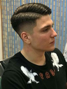 Pompadour Hairstyle For Men, Combover Hairstyles, Short Fade Haircut, Pompadour Hairstyle, Faded Hair