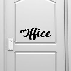 an office door with the word office on it