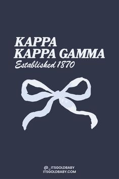 the cover of kapa kapa gamma established 1970, with a white ribbon tied around it