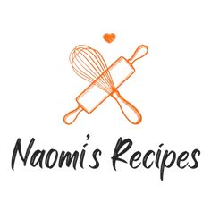 the logo for nammi's recipes, with two whisks on it