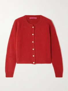 The Elder Statesman’s cardigan is made in a vibrant red shade that will brighten up your whole outfit. It’s knitted from soft cashmere and designed with dropped shoulders and comfy ribbed trims. Wear yours layered over a simple tee or collared shirt. Elder Statesman, Simple Tees, Cashmere Cardigan, Collared Shirt, Vibrant Red, Women Collection, Porter, Knitwear, Cashmere