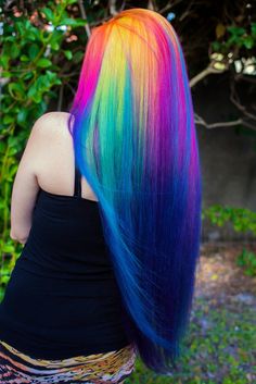 Hair Dye Techniques, Exotic Hair Color, Hair Dye Ideas, Vivid Hair Color, Rainbow Hair Color, Creative Hair Color, Multi Colored Hair, Hair Color Crazy, Bright Hair Colors