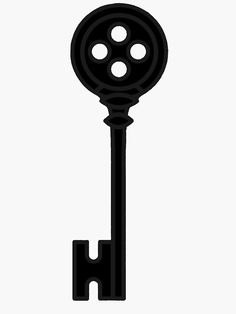 a black and white silhouette of a key