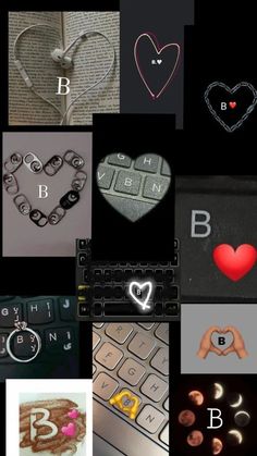 the collage shows different types of letters and numbers