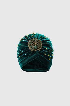 1920s Beaded Peacock Turban Hat | Darkgreen | 1 1920s Turban Hairstyle, 20s Turban, Scarf Hairstyles Short, Beaded Peacock, 1920s Headpiece, 1920s Jewelry, Flapper Hat, 1920 Fashion, Hair Wrap Scarf