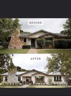 before and after pictures of a house