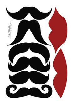 two mustaches with one red and one black on the bottom, are in front of a white background