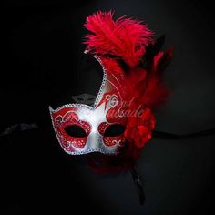 http://www.ebay.com/itm/Ostrich-Feather-Venetian-Masquerade-Mask-for-Women-M6131-Silver-Red-/181764389193?hash=item2a52007949:g:BcIAAOSwoydWnaCZ Elegant Masquerade Mask, White Masquerade Mask, Masquerade Mask Women, Couples Masquerade Masks, Mardi Gras Masks, Black Masquerade Mask, Mens Masquerade Mask, Masquerade Ball Mask, Masquerade Wedding