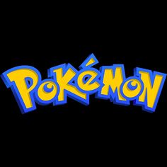 the logo for pokemon on a black background