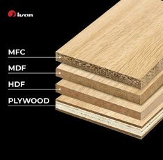 the different types of plywood are shown in this graphic above it's description