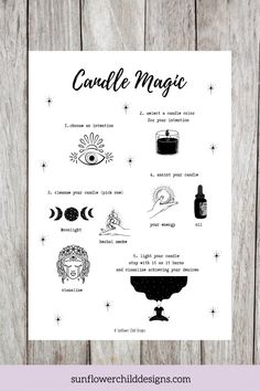 a poster with the words cauldle magic written in black and white on it