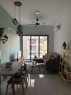 the living room is clean and ready for us to use in its new owner's home