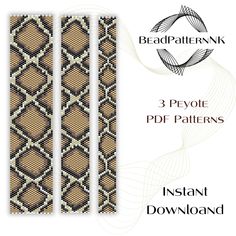 the bead pattern is shown in three different colors