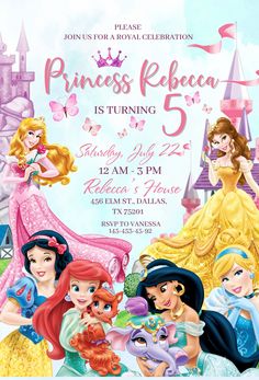 the princess birthday party is going on