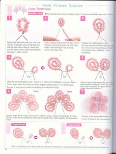 an open book with instructions on how to make lollipop flowers in crochet