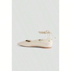 Style:Elegant \nStyle:Fashionable \nPattern Type:Plain \nToe:Round Toe \nColor:Ivory \n Wedding Flats For Bride, Wedding Flats, Style Elegant, Sam Edelman, Shoes Flats, Free Shipping, Leather